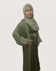 Green Glitz Abaya
