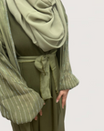 Green Glitz Abaya