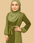 Green Glitz Abaya