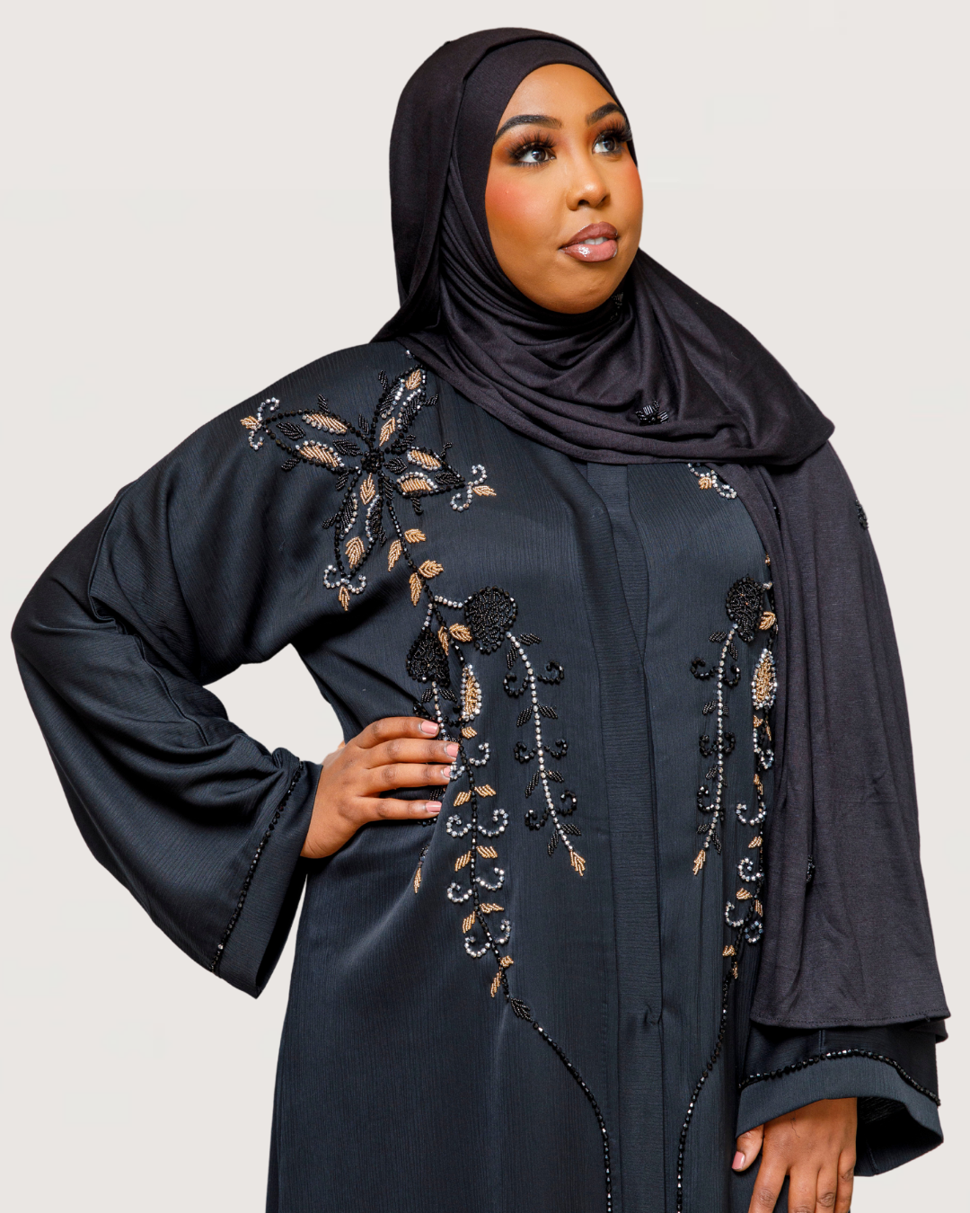 By Naima Chaab | Abaya Slate Serenity
